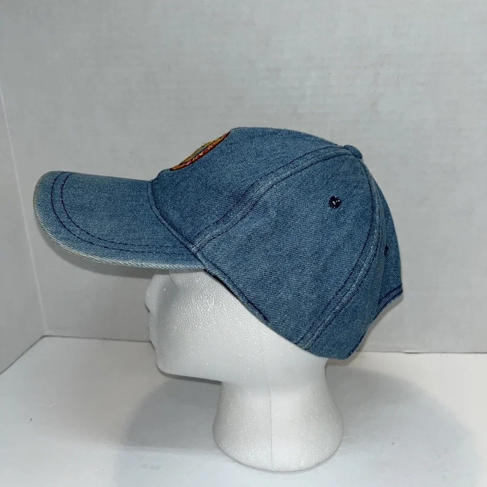 Vintage Luna Pier The Great American Teddy Bear Denim Adjustable Cap‎ Hat